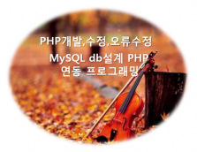 복잡한 업무용 프로그램, PHP,MySQL, 개발,수정, db설계 
