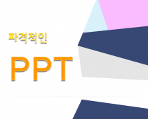 파격적인 PPT를 만들어 드립니다.