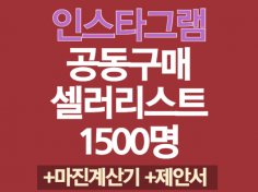 효과좋은 인스타그램 공동구매 셀러리스트1500명