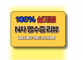 N영수증리뷰, 예약자리뷰 100% 실계정 수작업