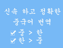 합리적인 가격으로 신속하고 정확한 중국어 번역을 해드립니다 :)