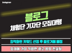 블로그 카페 인스타 체험단 업체별 최적화 광고컨설팅