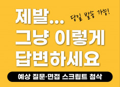 [취업 면접 준비] 자소서/경력기술서 기반 예상질문,꼬리질문, 모범답안 당일작성OK