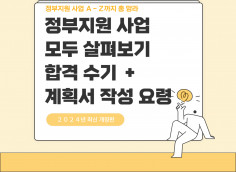 5억 정부사업 사무장이 알려주는 정부지원사업 창업 로드맵(사업계획서&대면평가)