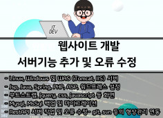 웹페이지 및 서버 기능 추가 및 오류 수정 해드립니다! [Java, ASP, PHP, Linux, SpringBoot, 워드프레스, DB]