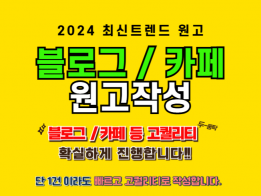 2024최신 로직 원고작성 드립니다. 빠르고 깔끔한 원고 받아보세요.