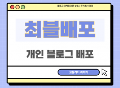 최블배포 직접 운영하는 최적2 이상의 개인 블로그에 배포 최블 대량 보유