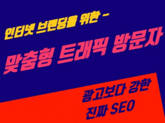 SEO 최적화된 맞춤형 트래픽 방문자 드립니다.