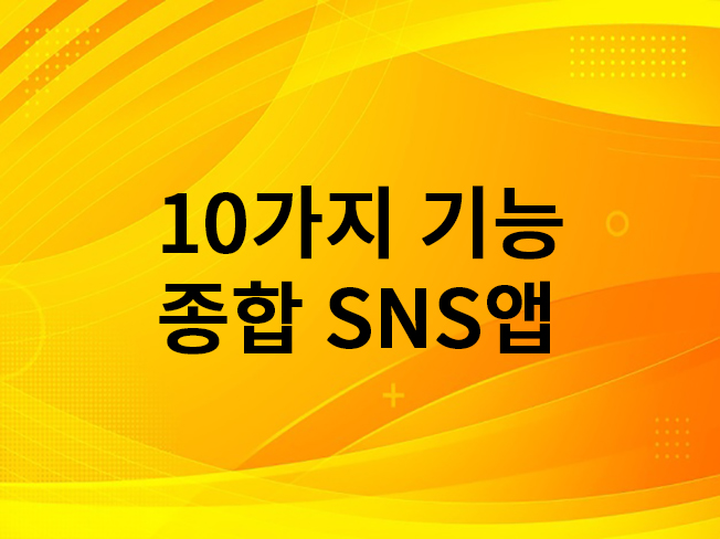 10가지 방식의 기능이 있는 통합 SNS 앱 제작해 드립니다.