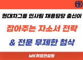 현대차그룹 인사팀 채용 메인담당 출신이 잡아주는 자소서 전략 & 전문 무제한 첨삭