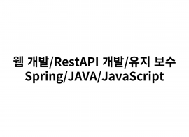 웹 개발/RestAPI 개발/유지 보수/JAVA 개발/JavaScript 개발해 드립니다.