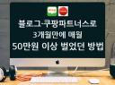 쿠팡파트너스로 3개월만에 매월50만원 이상 벌었던 아이디어 전자책 PDF자료 드립니다!