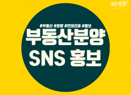 부동산, 분양,인테리어 1.4만 SNS 홍보해드립니다.